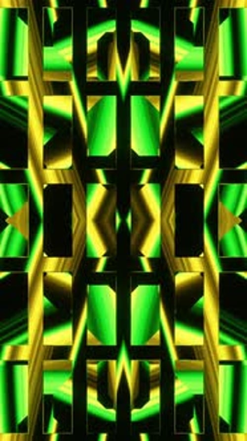 Kaleidoscope symmetrical technological seamless loop vertical abstract background