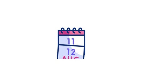 Animated Calendar Icon Revealing a Specific Date