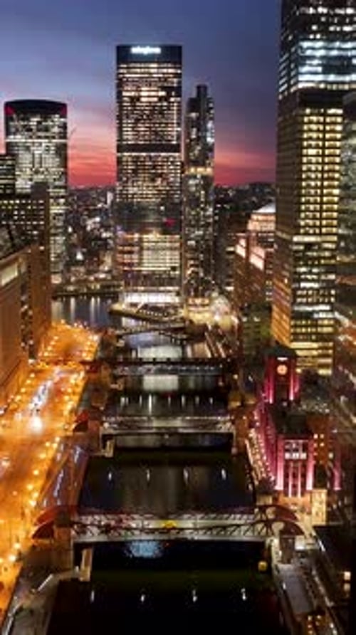 Horizonte de Chicago en Chicago en Illinois, Estados Unidos.