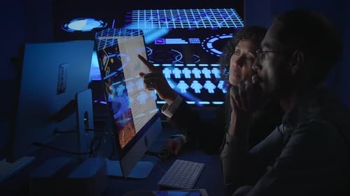 Stock Market Broker Sales Team of Diverse Multiracial Man and Woman Working in Modern Office