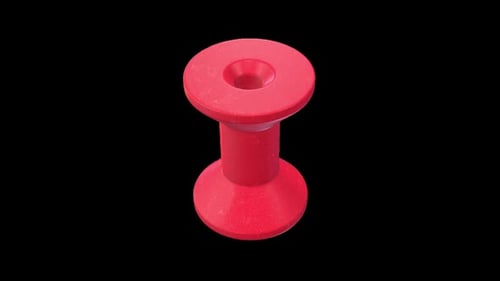 Rotating Red 3D Pin Object Loop Animation