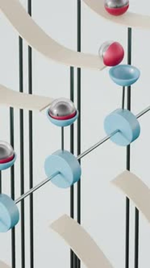 Marbles Path 3D Loop Animation