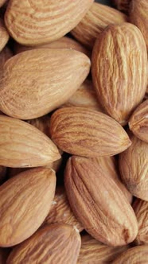 Pile of Shelled Almonds Close Up