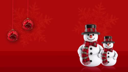 Boucle de Noël sur fond rouge