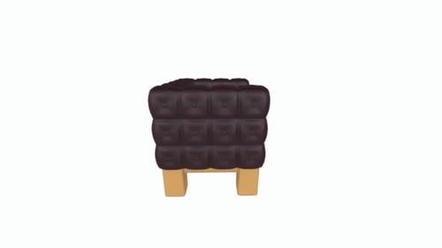 3D Rotating Tufted Furniture Model Animation
