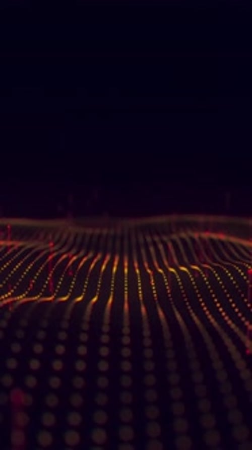 Abstrakte Big-Data-Wellenanimation mit Datenfluss Futuristische Informationsästhetik Business Digital