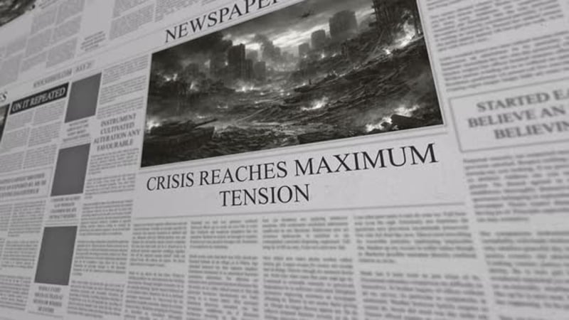 Crisis Fuels Massive Conflict Breaking News Background Loop ...