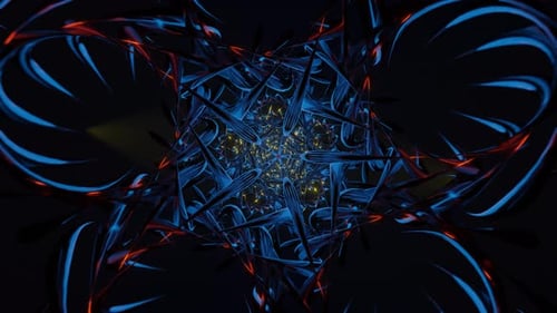 Vibrante, parpadeante, alucinante, hipnótico, de ciencia ficción, bucle sin fisuras