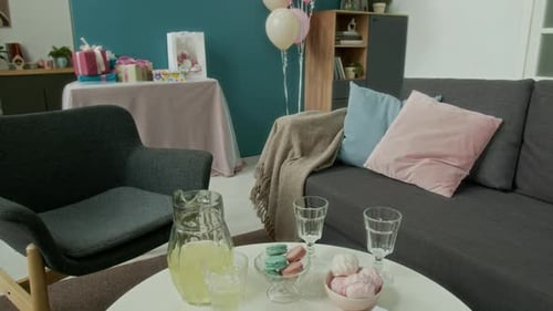 Festive Baby Shower Setup in Cozy Home