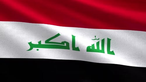 Waving Flag of Iraq Seamless Loop