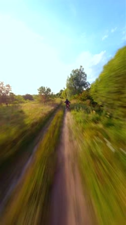 Highspeed Motocross Bike Aerial