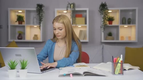 Happy and satisfied Female student.