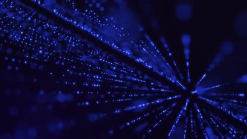 Bokeh Blue Bubbles Ruds, die sich nachts langsam drehen