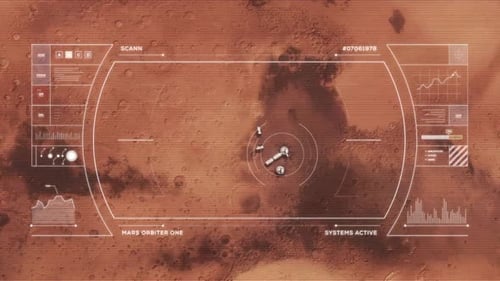 Marsbasis aus der Umlaufbahn
