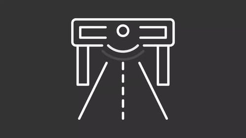 Smart road white line animation