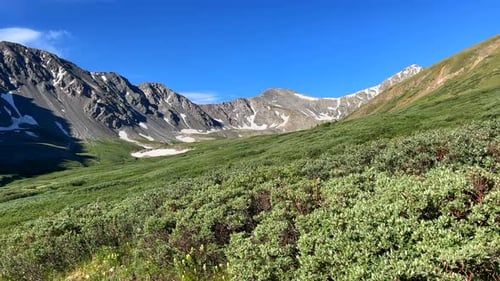 Sentier de brousse de Grays and Torreys Peak, juin-juillet, été, paysage des montagnes Rocheuses du Colorado pour 14 ans