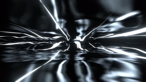 Weiße Fantasiefläche mit Neonwellen-Hintergrund VJ Loop in 4K