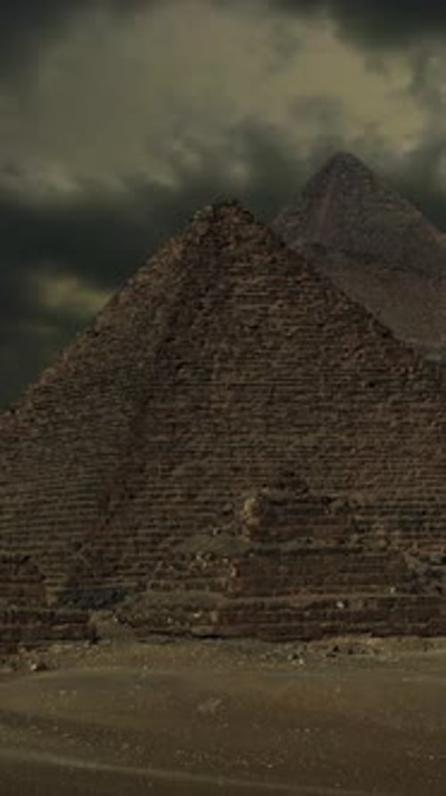 Sunset Clouds Over Great Pyramids