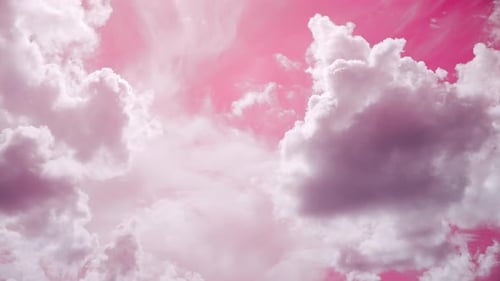 Clouds Time Lapse in a Pink Sky