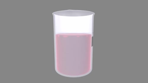 5 Ml Science Glass rotation in loop on white background