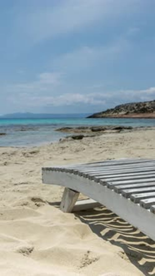 Simos Beach in Elafonissos Island Greece in Vertical