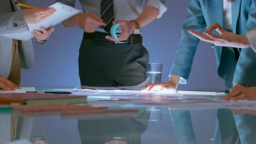 Business planning concept, experts working together in the meeting room office analysts strategizing