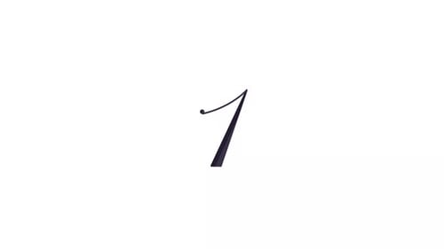 Clean Minimalist Number Countdown Animation