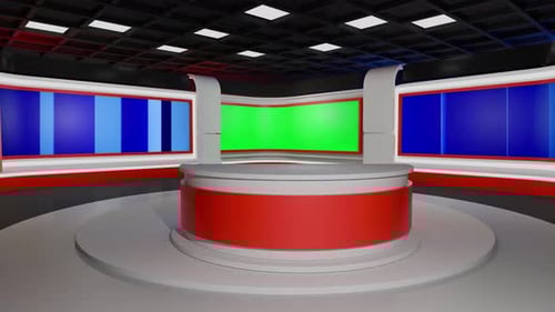 3D Virtual News Studio Ab0013 Background Loop