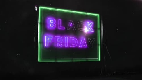 Flickering Neon Black Friday Sign Reveal