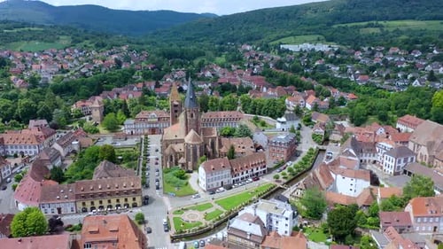 Wissembourg (Weißenburg) town in Alsace area, France. Historic Center of Wissembourg, Alsace, France