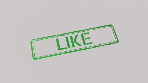 LIKE Rubber Stamp Impression Reveal Animation