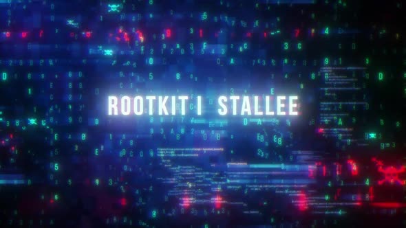 Rootkit Installed Abstract Line Digital Technology Background ...