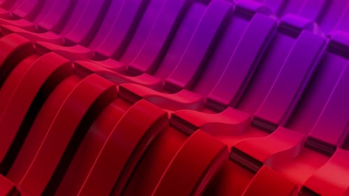 Abstract Red Purple Waves Loop