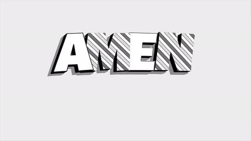 Animated Retro Pop Art AMEN Text Reveal