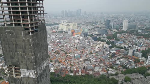 populated residential neighborhood in Central Jakarta