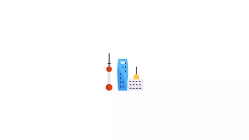Animación de iconos de la ciudad de Shanghái