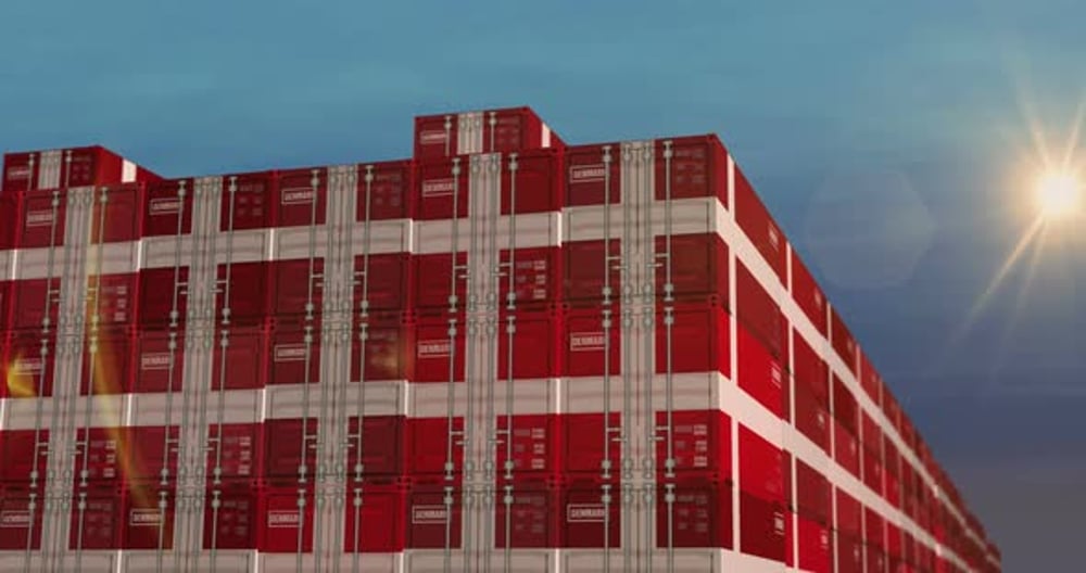 Denmark export cargo containers terminal, Backgrounds Motion Graphics ...