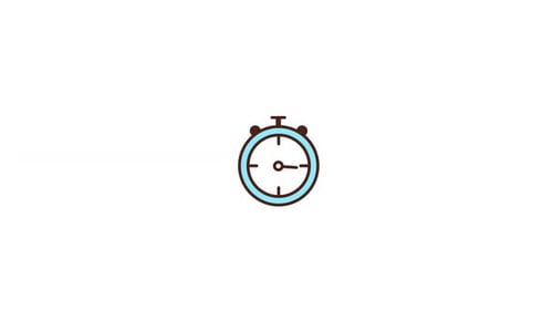 Animated Minimalist Alarm Clock Icon Loop
