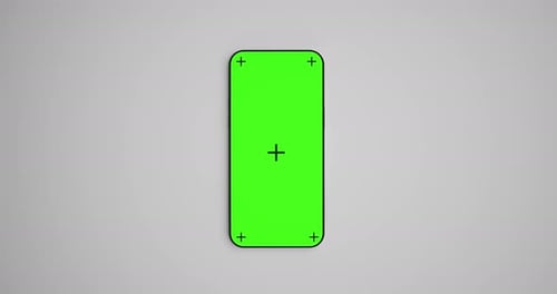 Phone Green Screen Rotation Slow Motion With A White Background Smartphone Technology Cell Phone