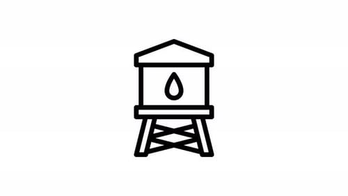 Animation des Wasserturmlinien-Icons