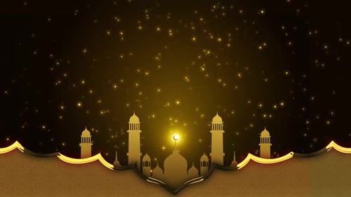 Islamic Eid Festival Leuchtende Lampen Laterne Grußfeier Zusammenfassung