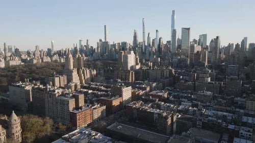 Aerial view of skyscrapers in New York City