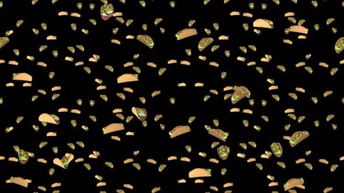 Tacos taco loop tile Cartoon falling with alpha channel. This is a cartoony loopable and tileable Me