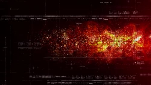 Futuristic Data Matrix Simulation HUD Screen 07