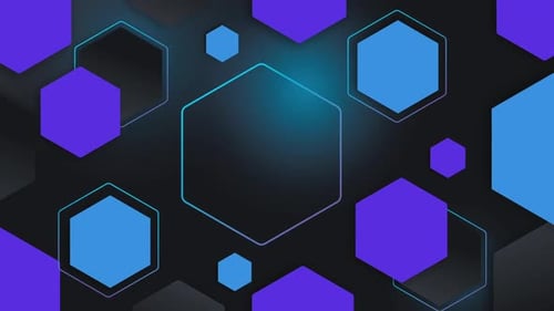 Abstract Geometric Hexagons Animated Background Loop