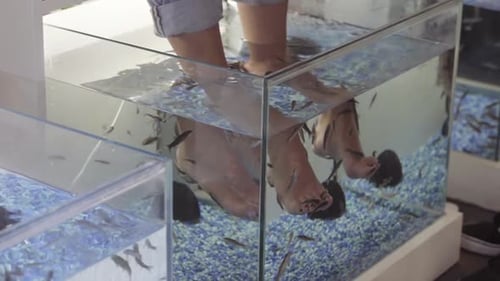 Pediküre-Behandlung für Frauenfüße in einem thailändischen Spa