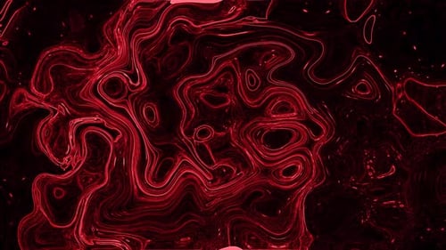 Abstract Red Glowing Liquid Flow Energy Loop Background