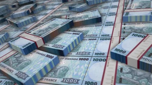 Rwanda francs money banknote pack loop