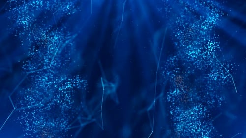 Blue futuristic chemical structural formulas Health care and science Medical innovation loop backgro