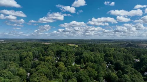Aerial View of Genappe Municipality and City of Wallonia Located in the
